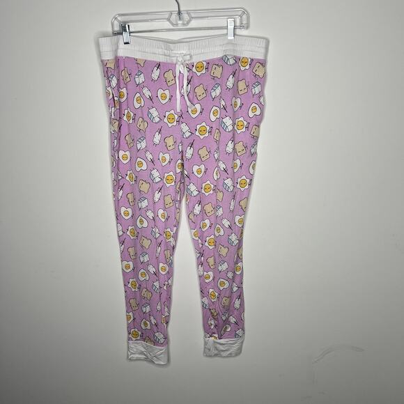 Little Sleepies Other - Little Sleepies Pajama Pants Womens XL Purple Breakfast Print Bamboo Jersey Soft